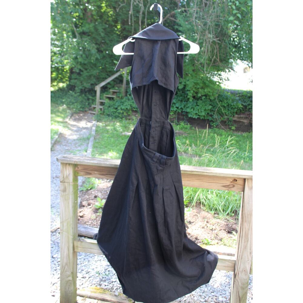 Urban Revivo Black Cut-Out Sleeveless Denim Maxi Dress π€β¨ | Size 4 - Picture 5 of 13